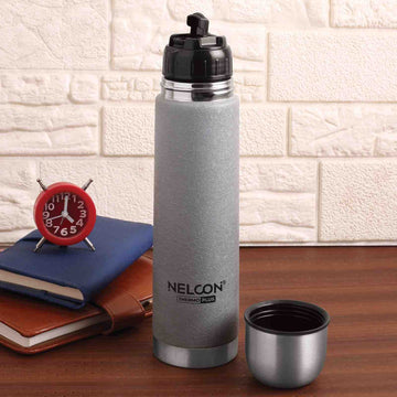 Nelcon Crocz Grey hydra flask hot and cold insulated water bottle, 500ml