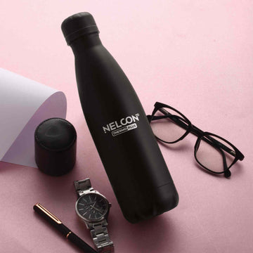 Nelcon Cola dusky black thermo plus hot and cold bottles, 500ml