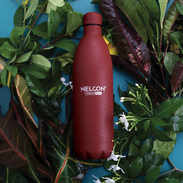 Nelcon Cola dusky red thermo plus insulated 24 hours hot and cold water bottle 1 litre