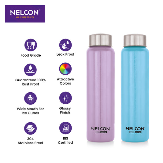 AquaVerve 1000ml Stainless Steel Bottle 2pc Gift Set