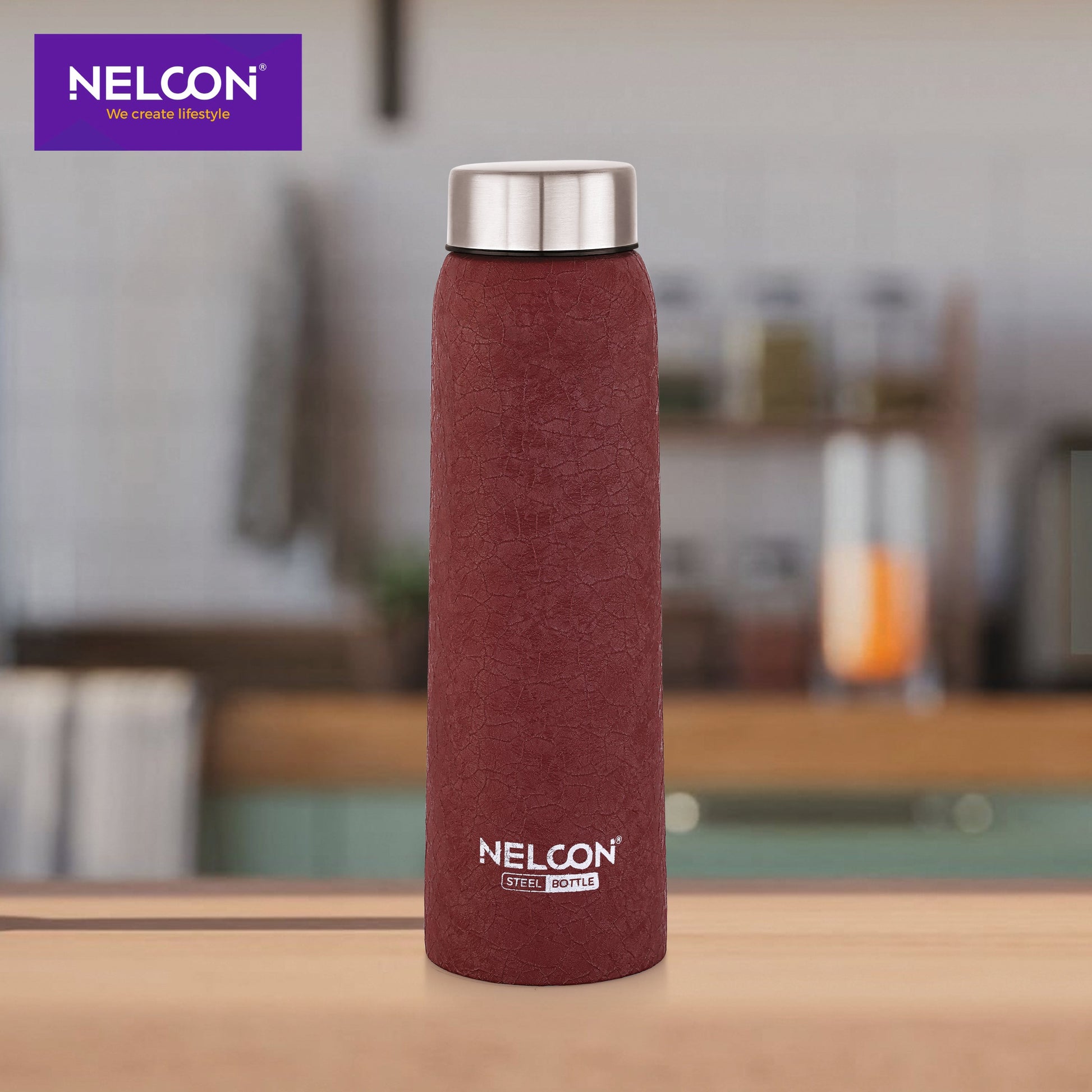 Absolute Crocz Maroon Stainless Steel Bottle 1000ml