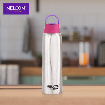 Absolute Pro Assorted Cap Stainless Steel Bottle - 1000ml