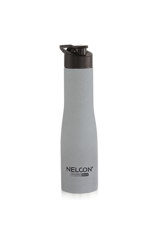 Nelcon Bluebell grey crocz water bottle stainless steel with sipper cap, 1000ml