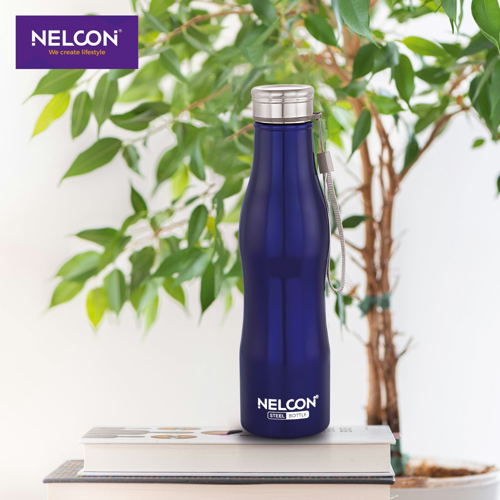 Capsule Metallic Blue Stainless Steel Bottle 750ml