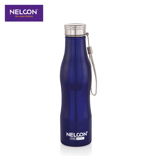 Capsule Metallic Blue Stainless Steel Bottle 750ml