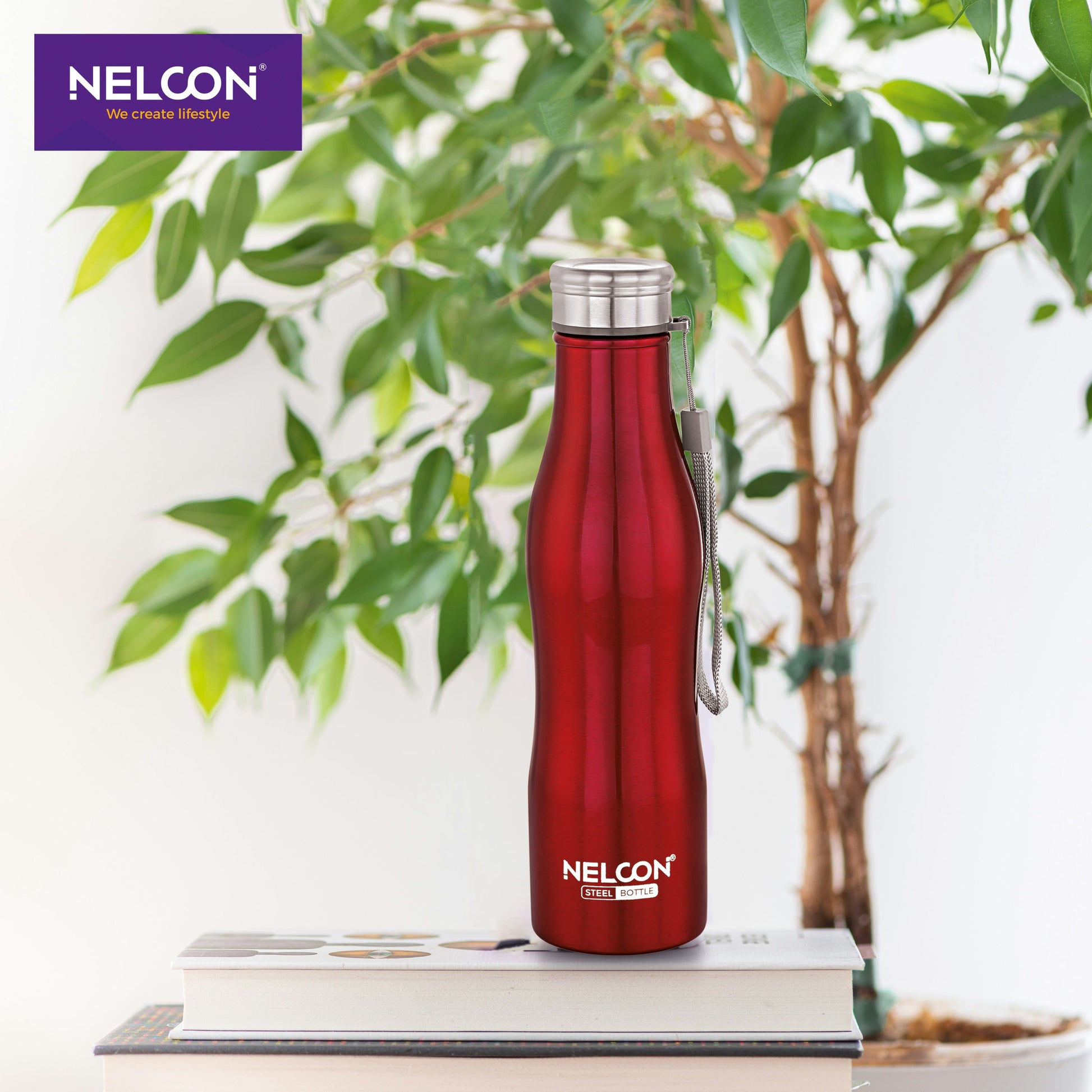 Capsule Metallic Red Stainless Steel Bottle 750ml