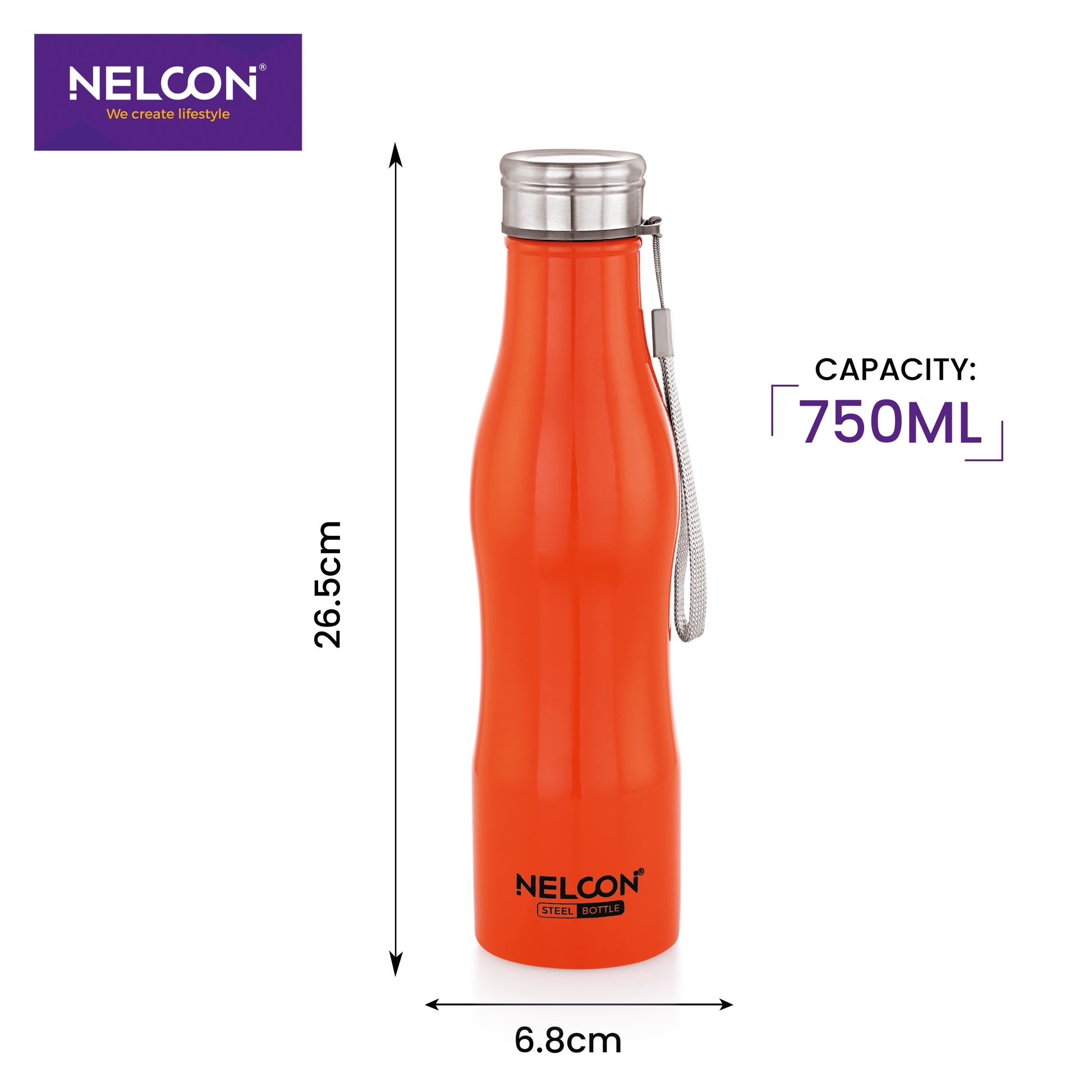 Capsule Orange Stainless Steel Bottle 750ml – photo 3