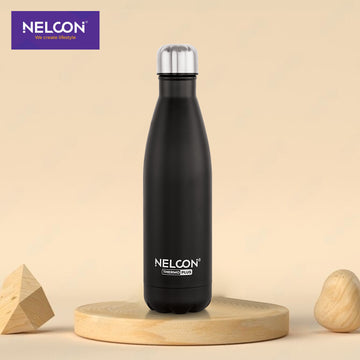 Cola Black Thermo Plus Matte Black Insulated Bottle 500ml