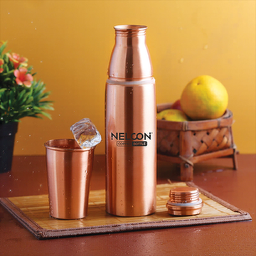 Nelcon Copperas (with tumbler) pure copper bottle, 950ml