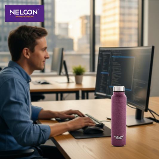 Dew Crocz Maroon Stainless Steel Bottle 1000ml