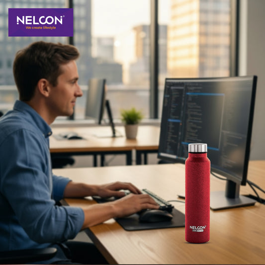 Dew Crocz Red Stainless Steel Bottle - 1000ml