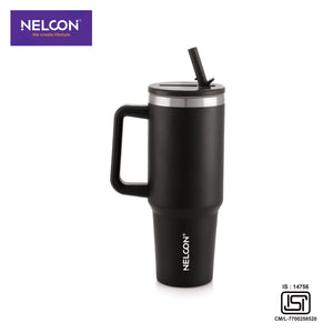 Hydra Carry Vacuum Insulated Stainless Steel Tumbler Black- 900ml