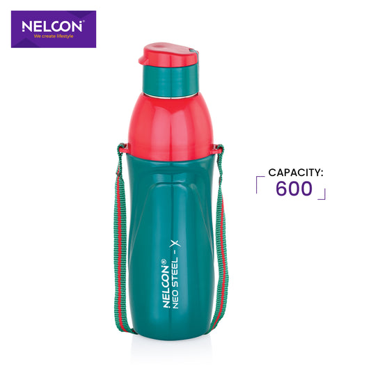 Neo Steel-X Instant Flip Stainless Steel Bottle - 600ml