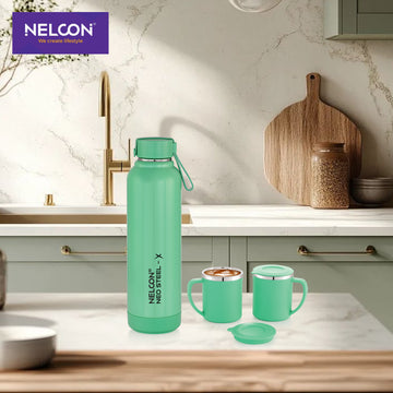 Neo Steel X Lex Combo Set - Sea Green (600ml Bottle + 200ml Cup)