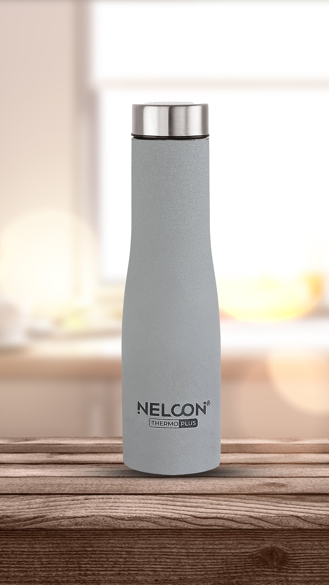 Nelcon Bluebell grey crocz water bottle stainless steel, 1000ml