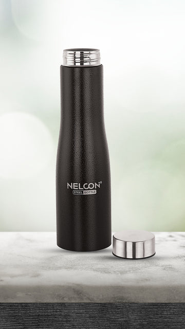 Nelcon Rio black water bottle stainless steel, 1000ml