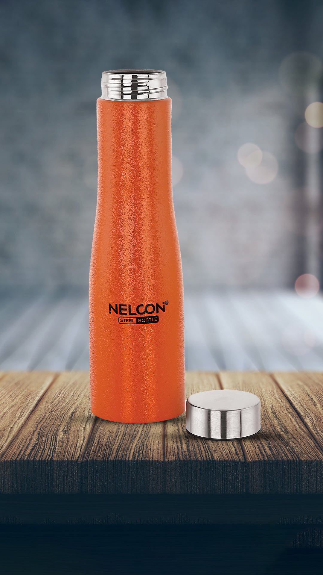 Nelcon Rio orange water bottle stainless steel, 1000ml