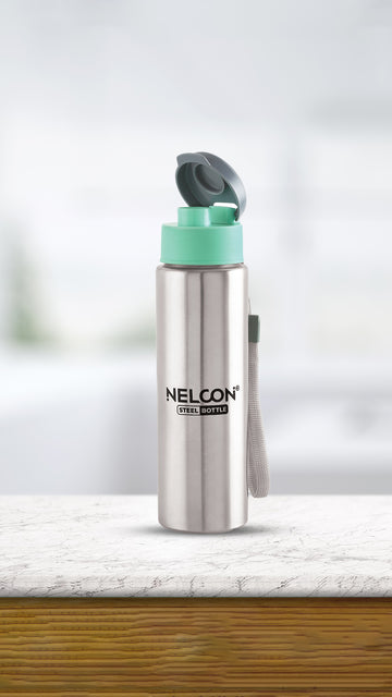 Nelcon Slim water bottle stainless steel, 350ml