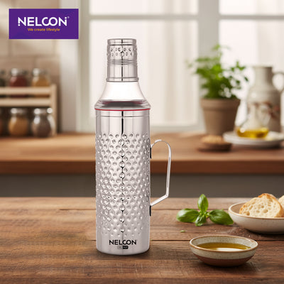 Hammered Slim Oil Pot with Handle 1000ml
