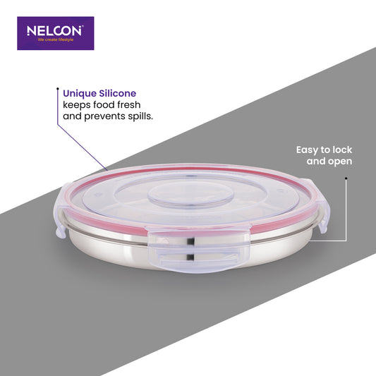 Core Box Flat 750ml – Large Flat Stainless Steel Roti Box