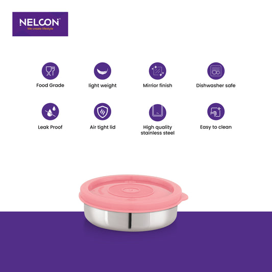 Metro Box Flat 125ml – Flat Stainless Steel Roti & Snack Box