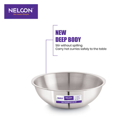 Triply Stainless Steel Tasla Induction Base 20cm