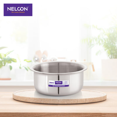 Triply Stainless Steel Tope Induction Base 2.5L- 20cm
