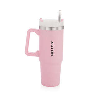 SipJoy Vacuum Insulated Stainless Steel Tumbler Light Pink - 900ml