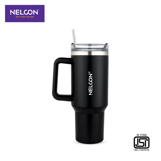 SipJoy Vacuum Insulated Stainless Steel Tumbler Black - 900ml