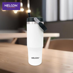 Travel Mate Vacuum Insulated Stainless Steel Tumbler White- 900ml