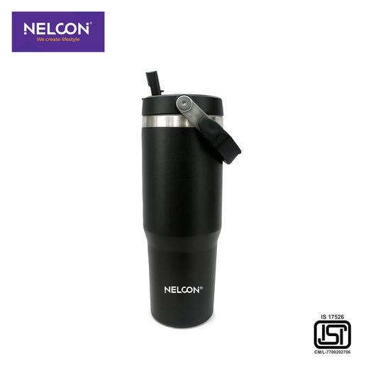 Travel Mate Insulated Stainless Steel Tumbler Black- 900ml