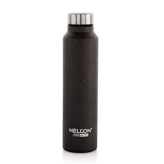 Nelcon Dew crocz Black water bottle stainless steel, 1000ml