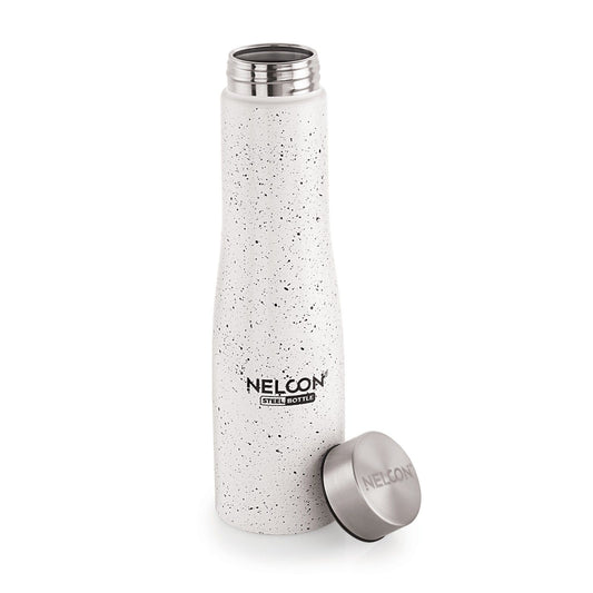 Nelcon Hydro white spatter water bottle stainless steel, 1000ml