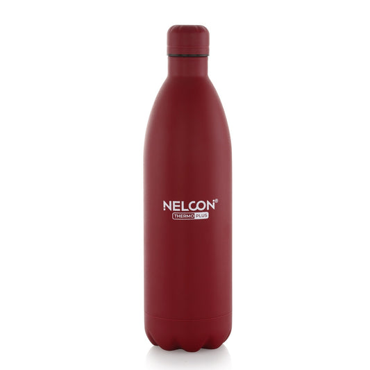 Nelcon Cola dusky red thermo plus insulated 24 hours hot and cold water bottle 1 litre