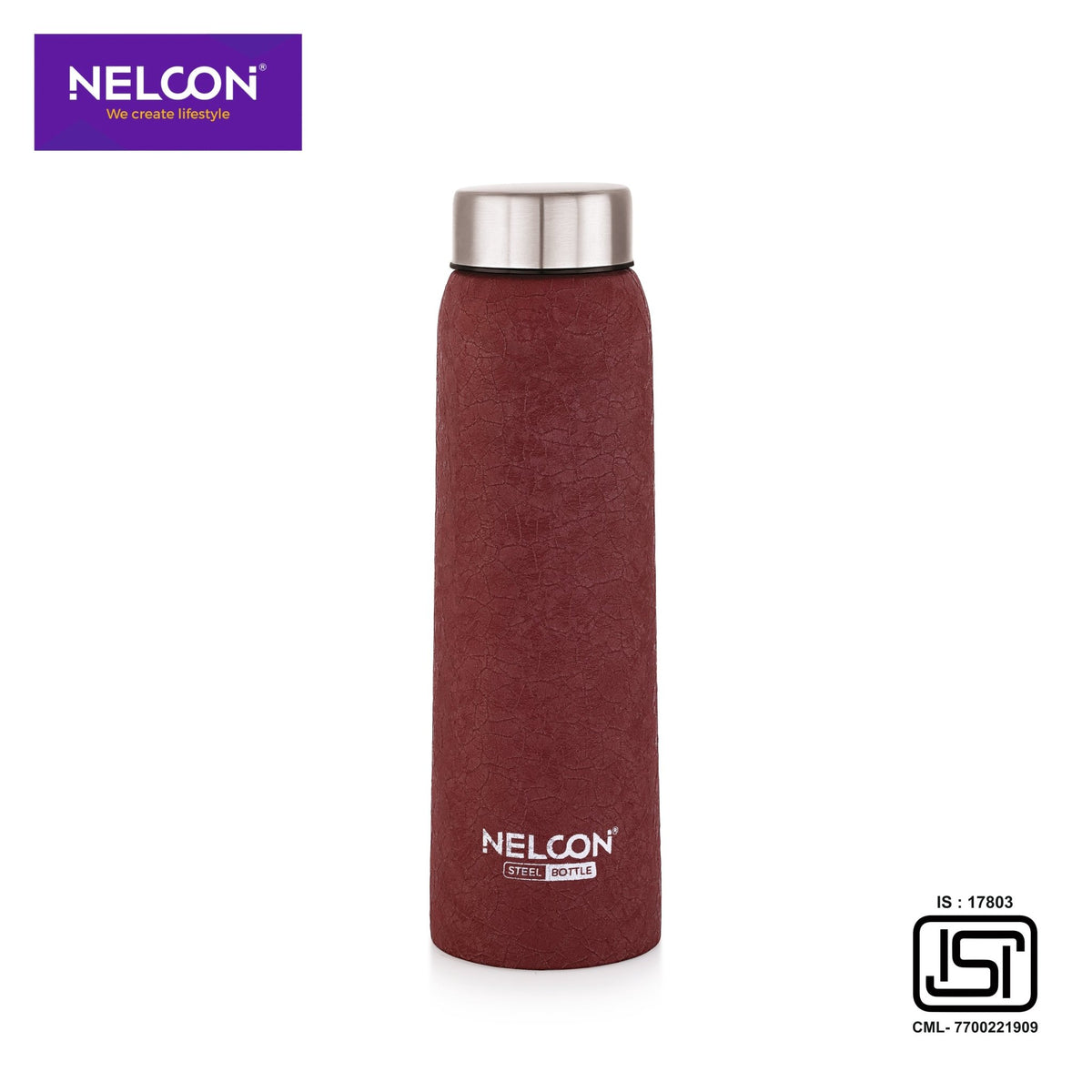 Absolute Crocz Maroon Stainless Steel Bottle 1000ml - NelconIndustries