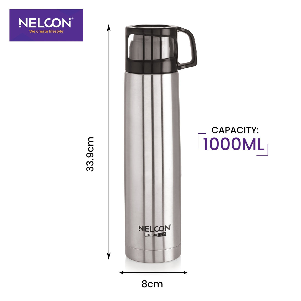 Classy Flask Refined Insulated Stainless Steel Bottle 1000ml - NelconIndustries