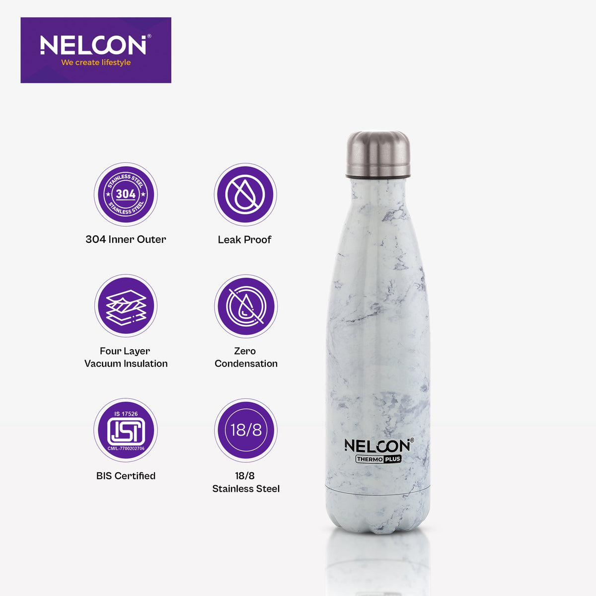 Cola Swiss Thermo Plus Precision Insulated Stainless Steel Bottle 500ml - NelconIndustries