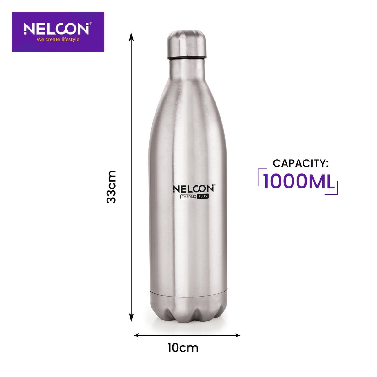 Cola Thermo Plus Large-Capacity Insulated Bottle 1000ml - NelconIndustries