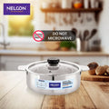 Crystin Insulated Stainless Steel Casserole Glass Lid - 1400ml - NelconIndustries