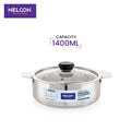 Crystin Insulated Stainless Steel Casserole Glass Lid - 1400ml - NelconIndustries