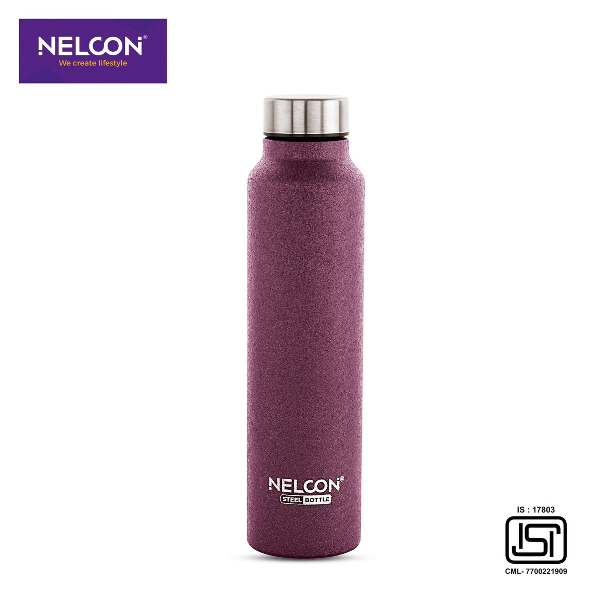 Dew Crocz Maroon Stainless Steel Bottle 1000ml - NelconIndustries