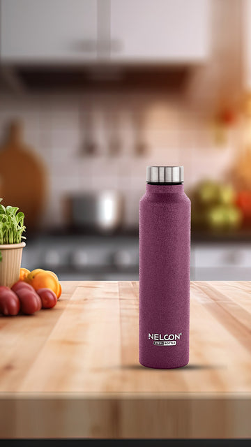 Nelcon Dew crocz Brown water bottle stainless steel, 1000ml