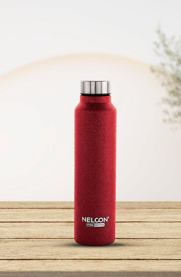 Nelcon Dew crocz Red water bottle stainless steel, 1000ml