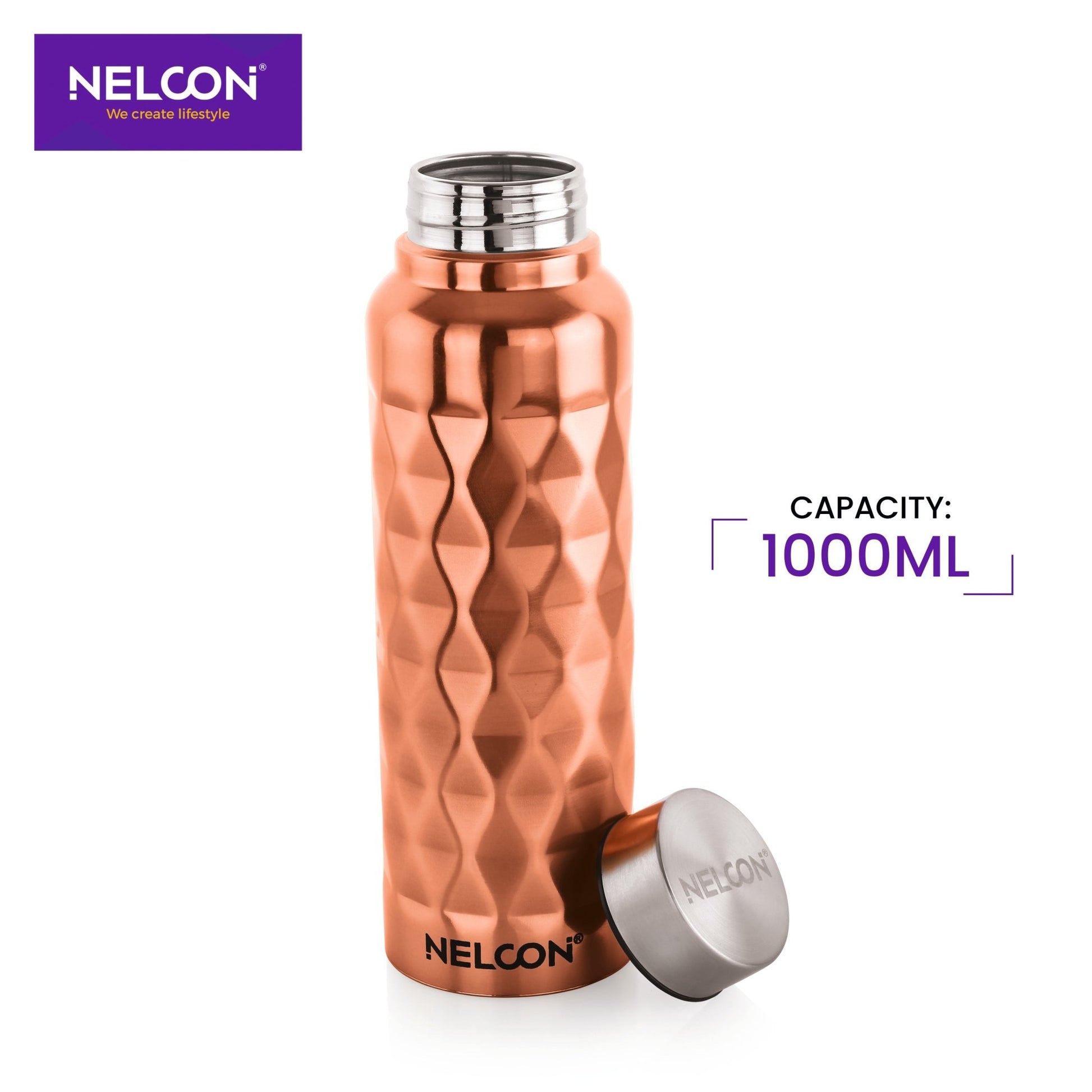 Frozen Bronze Stainless Steel Bottle - 1000ml - NelconIndustries