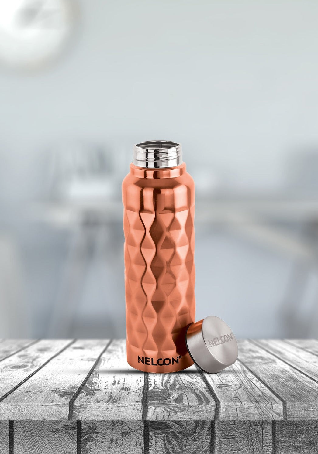 Nelcon Frozen bronze water bottle stainless steel, 1000ml