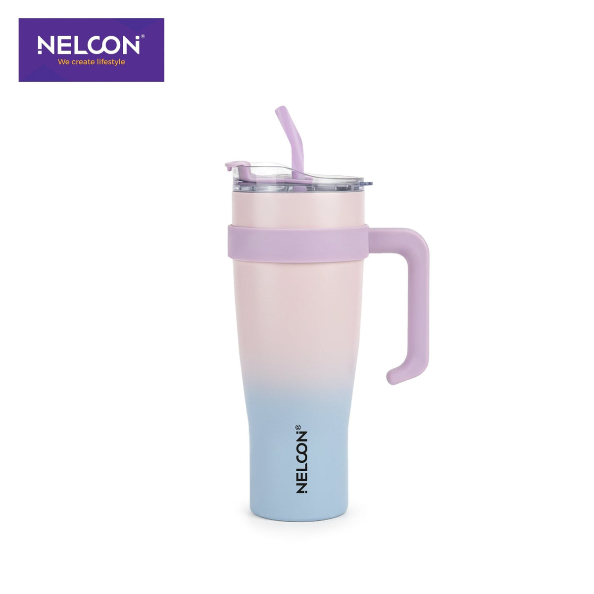 GripSip Vacuum Insulated Stainless Steel Tumbler - 1200ml (PINK AND BLUE) - NelconIndustries