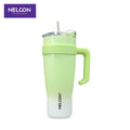 GripSip Vacuum Insulated Stainless Steel Tumbler Pastel Green White 1200ml - NelconIndustries