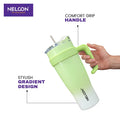 GripSip Vacuum Insulated Stainless Steel Tumbler Pastel Green White 1200ml - NelconIndustries