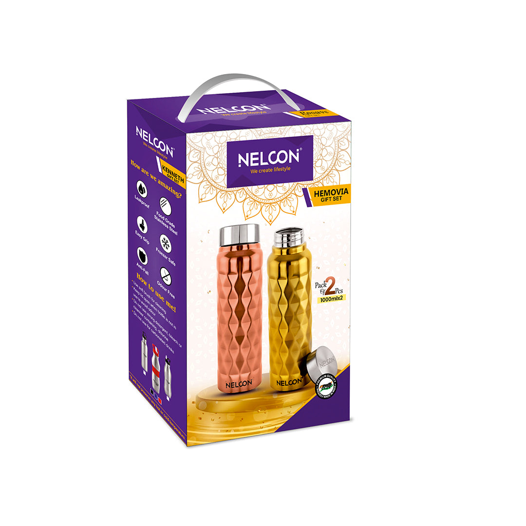 Nelcon Hemovia gift set (1pc frozen bronze 1000 ml + frozen gold 1000 ml), 1000ml x 2