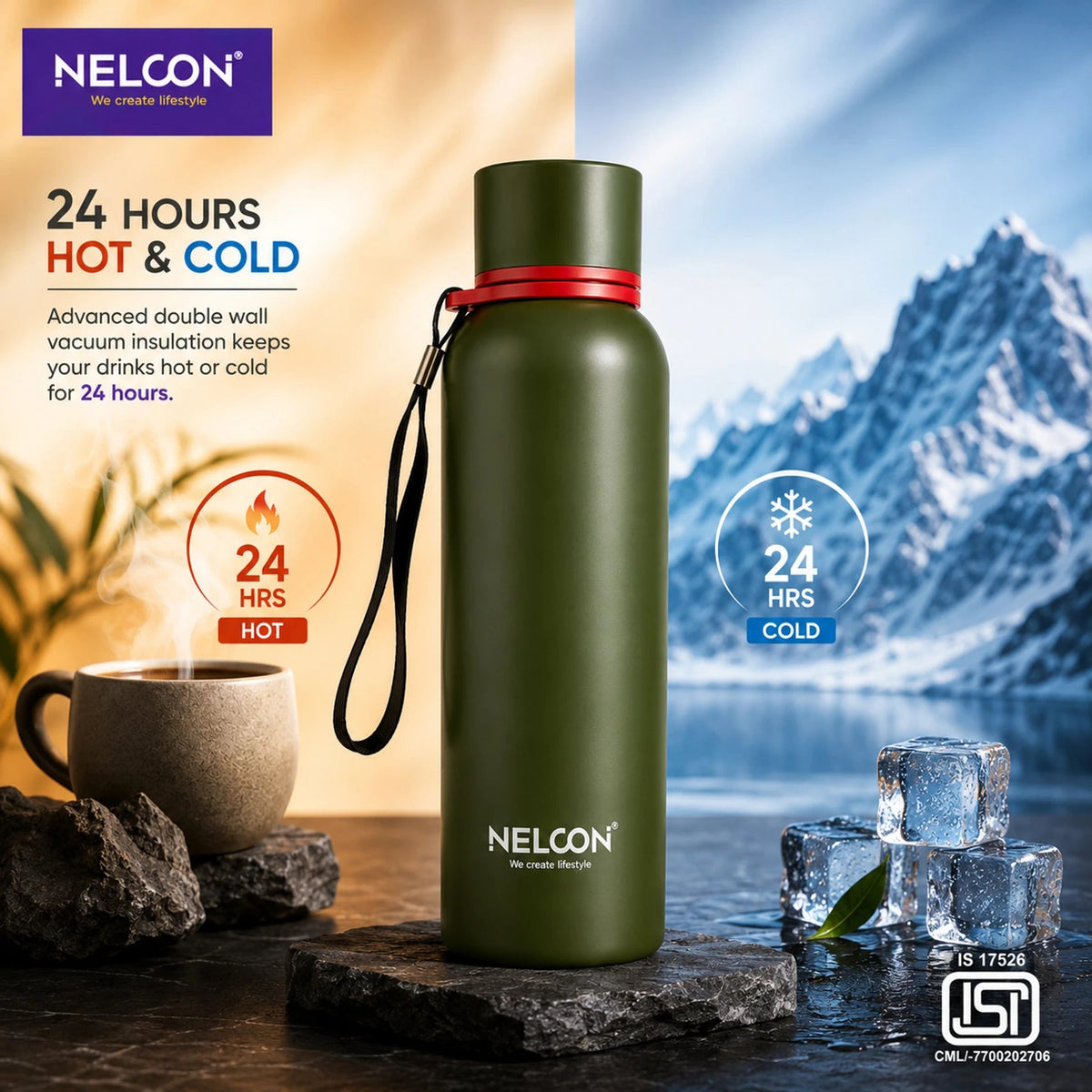 Leo Flask Insulated Stainless Steel Bottle - 750ml - NelconIndustries